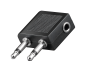 Preview: Adapter 2x 3,5mm Klinke 3,5mm Buchse, DINIC Box Kopfhöreradapter 3,5mm für Flugzeuge